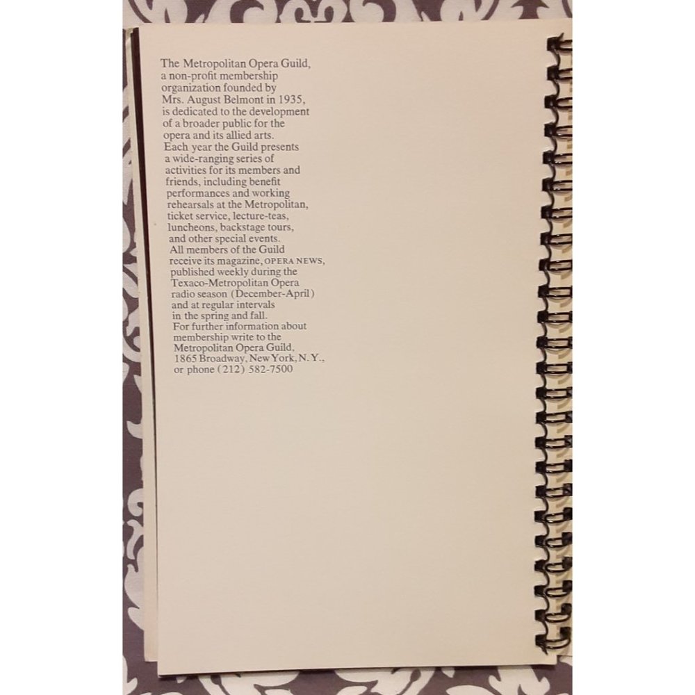 Metropolitan Opera Guild Engagement Calendar 1972 - Picture 4 of 7